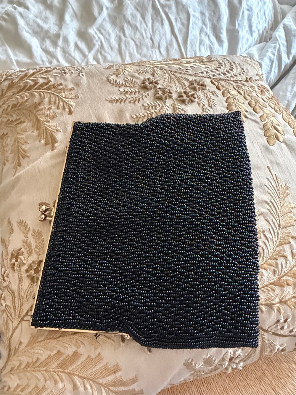 Elegant vintage Black Beaded evening bag - Picture 15 of 16